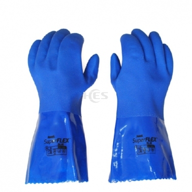Superflex Blue 高等级PVC防化手套4-644